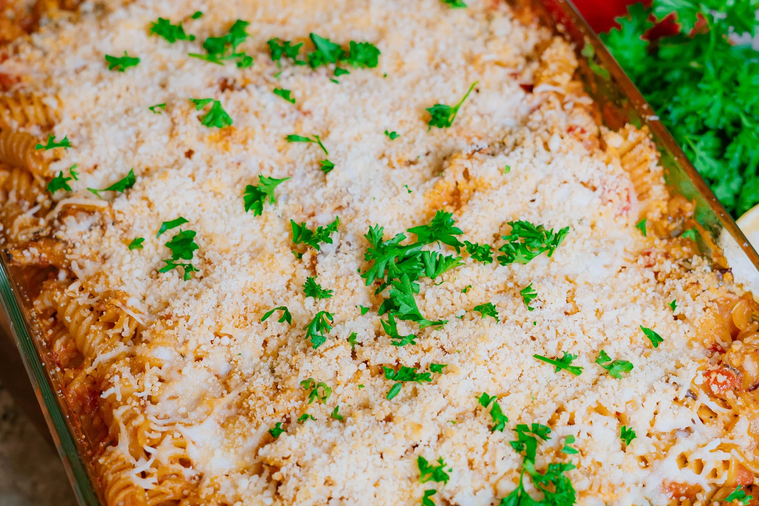 Vegan Chicken Pasta Bake