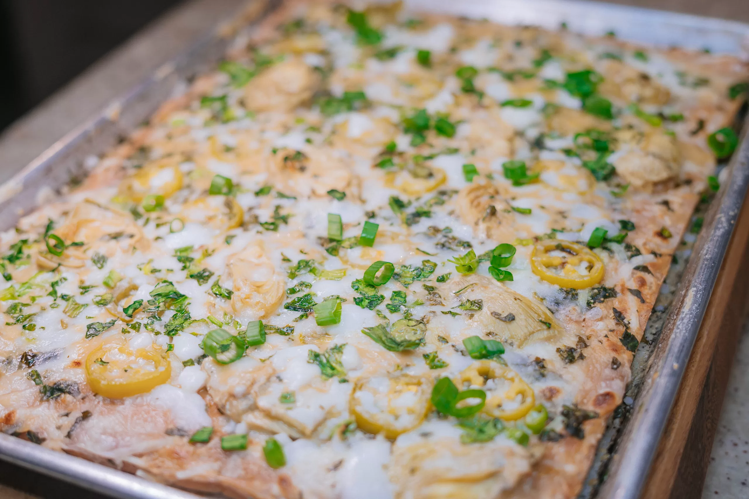 White Artichoke Flatbread