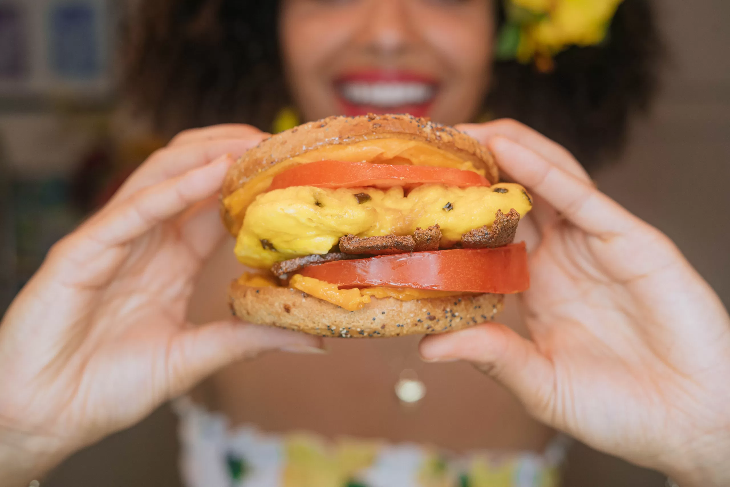 Vegan Breakfast Bagel Sandwich