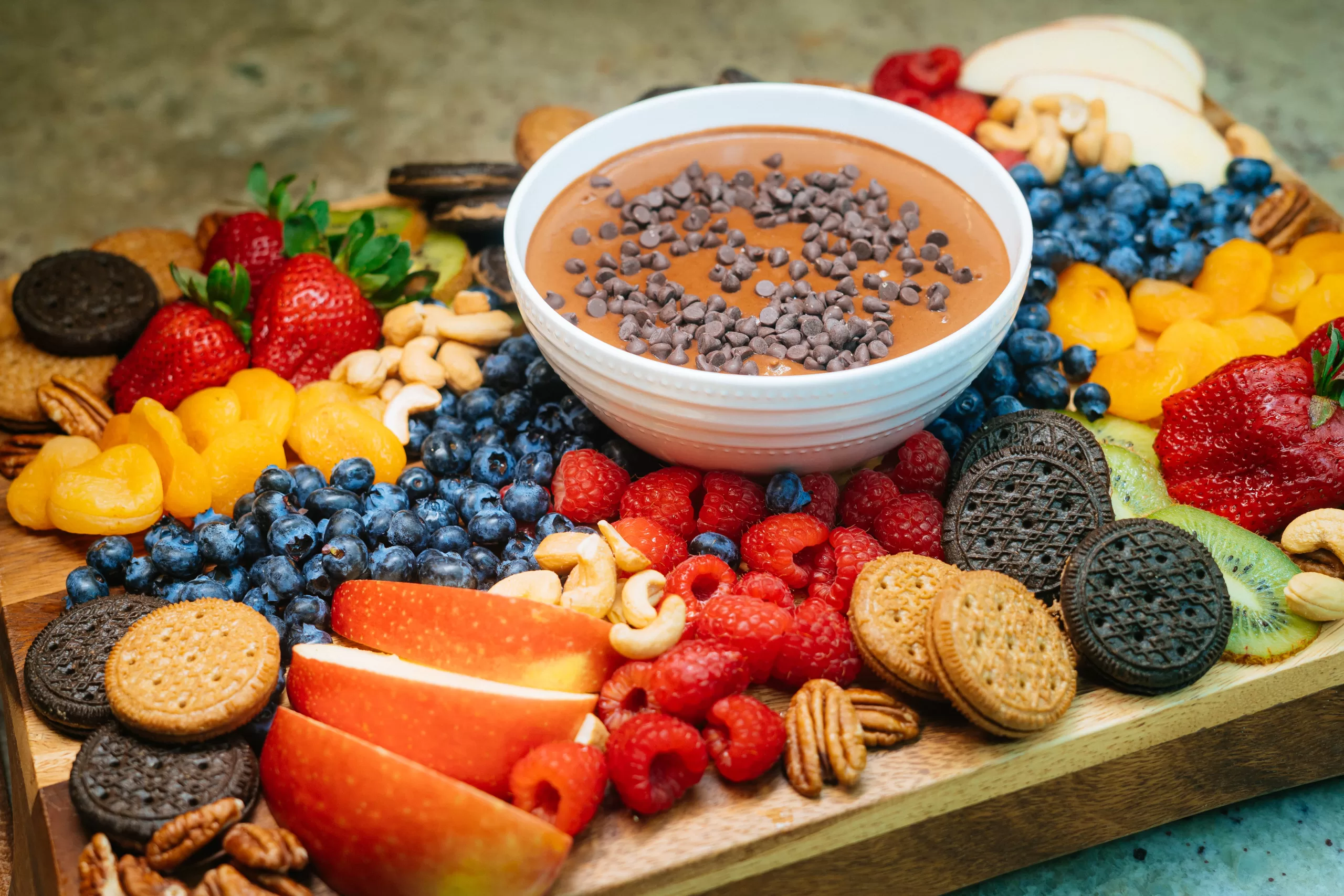 Chocolate Dip Dessert Board
