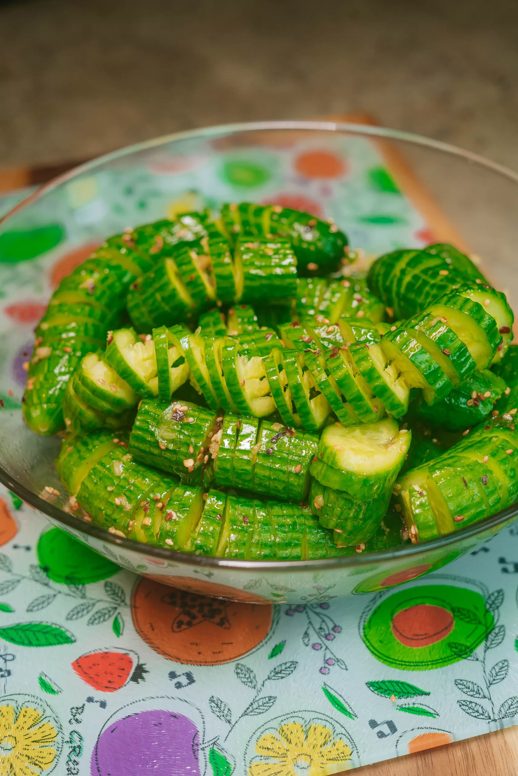 Spicy Spiral Cucumber Salad