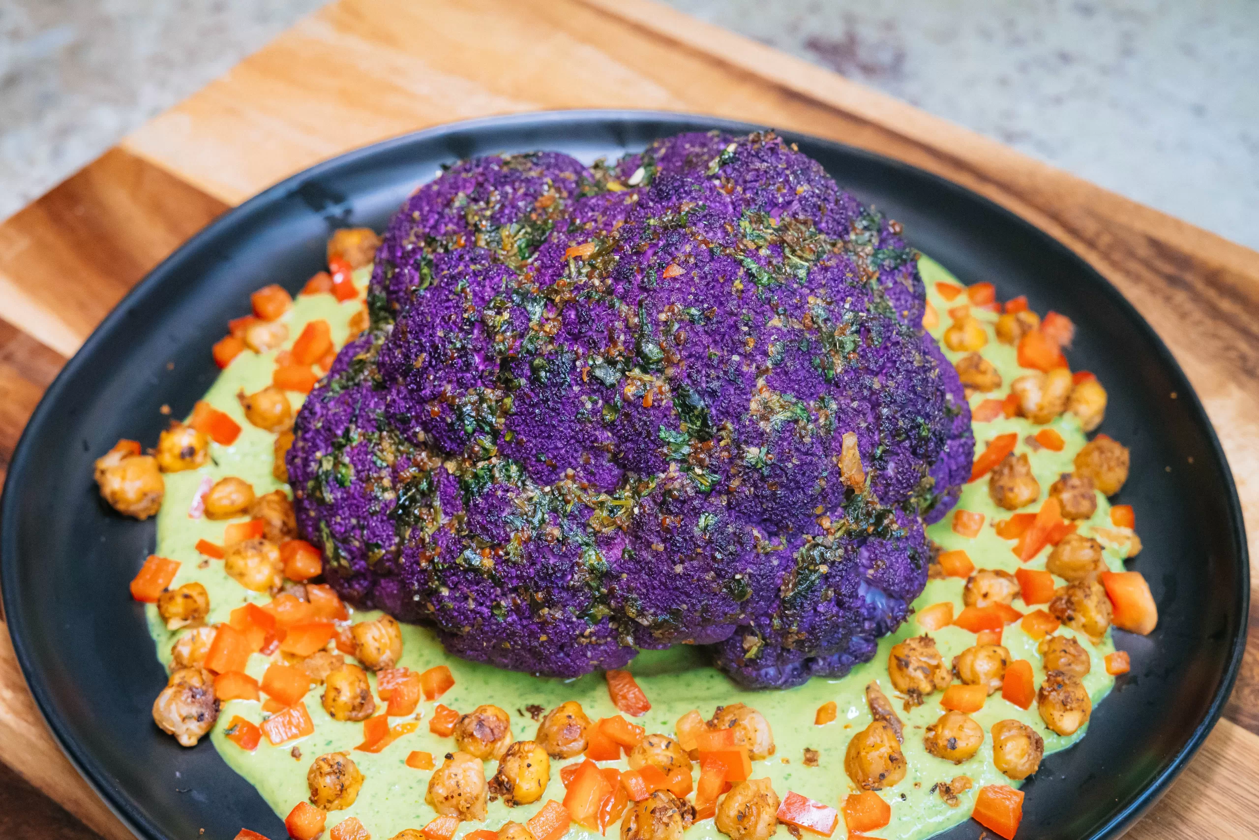 Herb Roasted Whole Cauliflower
