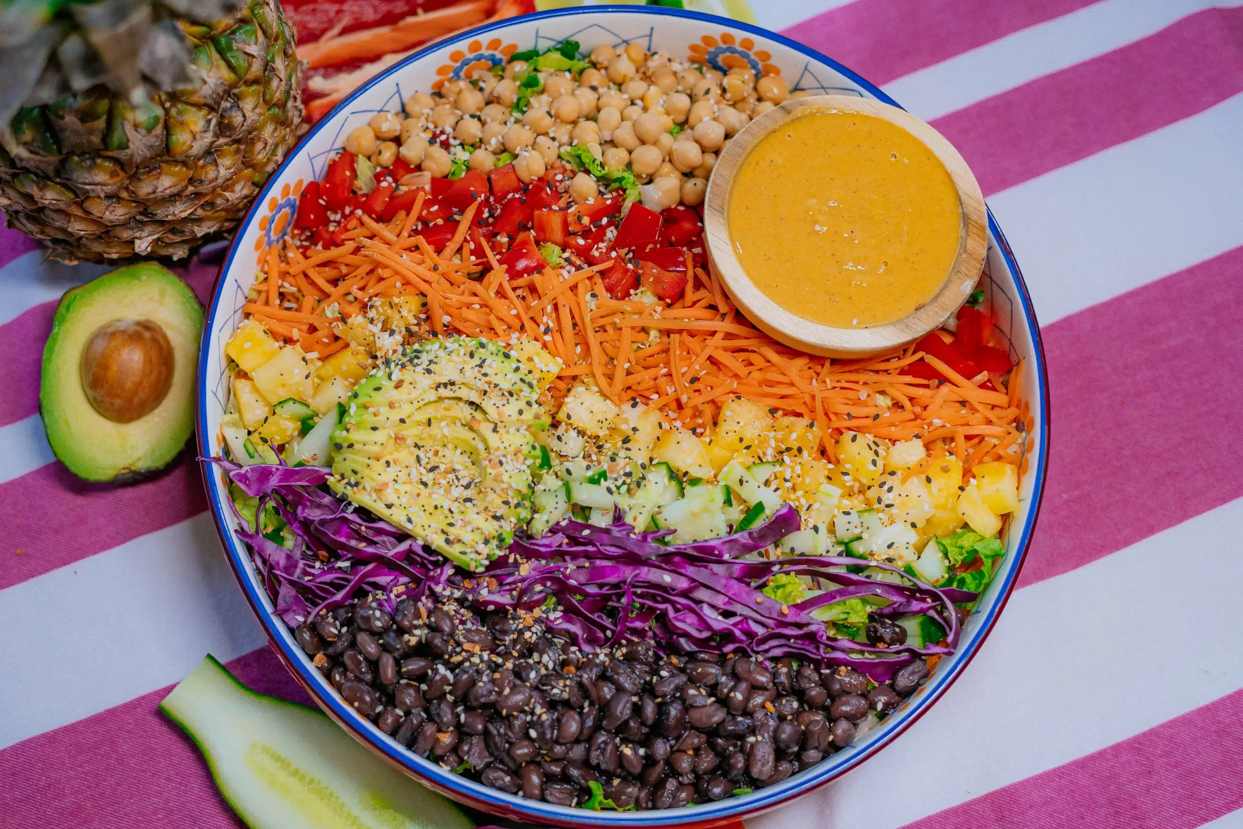 Rainbow Pineapple Salad